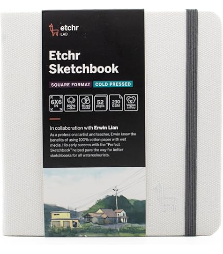 Amazon.com: Etchr B5 Portrait Sketchbook - Cold Press Mixed Media
